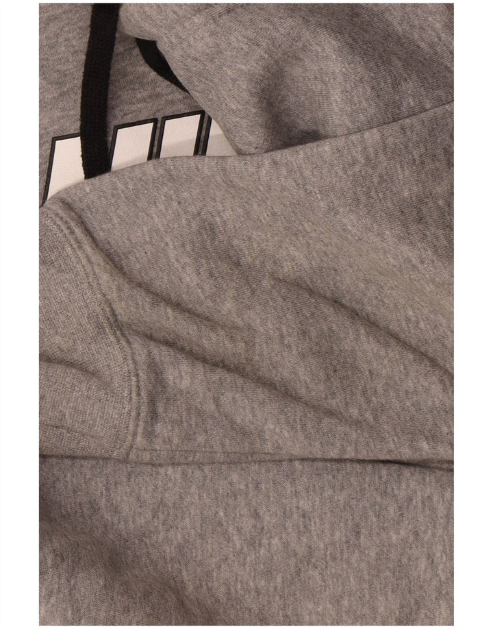Męski sweter z kapturem Nike z grafiką, mały, szary, bawełniany