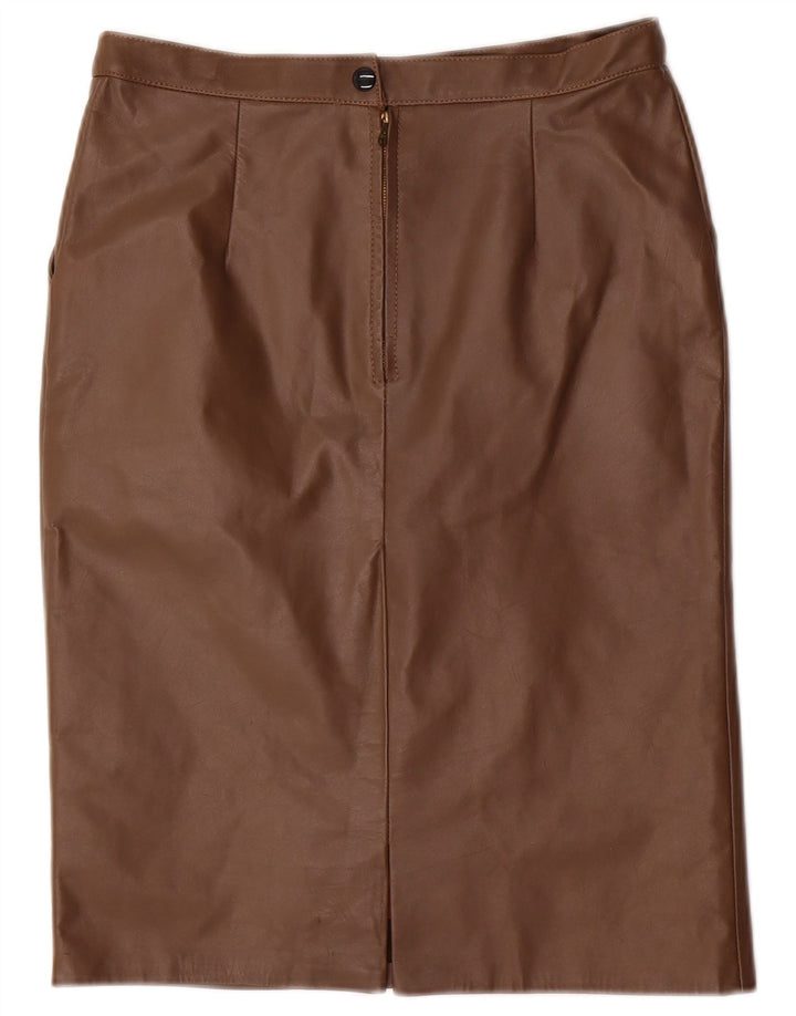 Damska spódnica ołówkowa Midi VINTAGE W28 Średni brąz