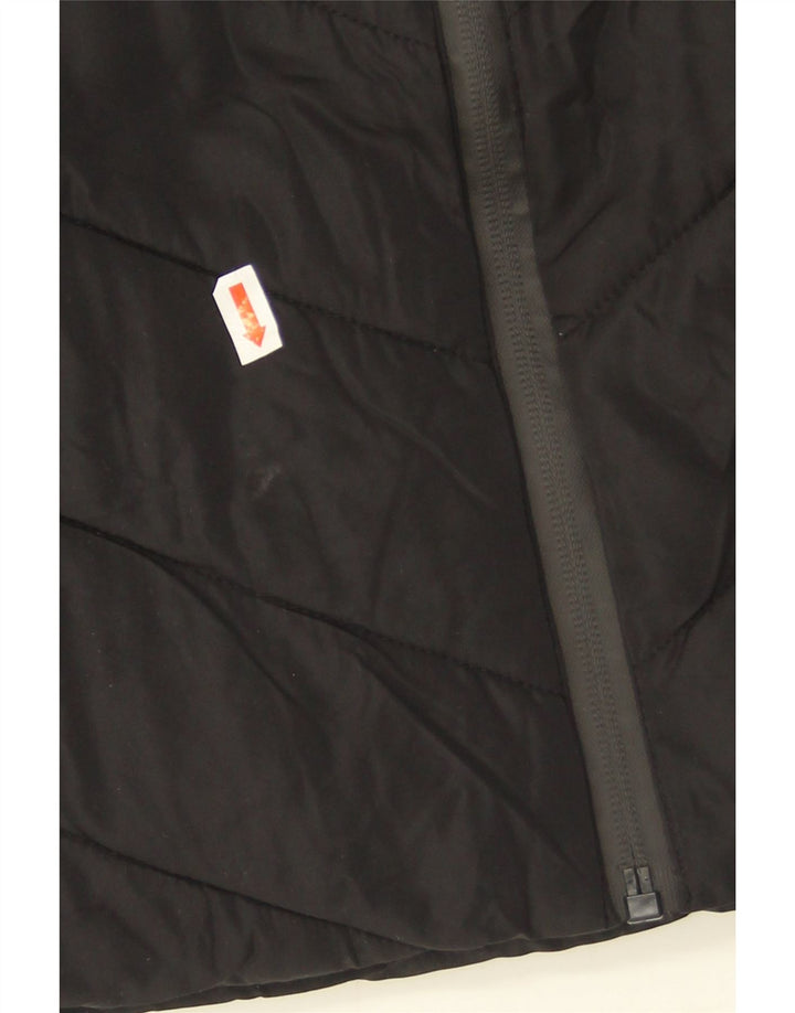 Damska wyściełana kurtka z kapturem Zara UK 10, mała, czarna, poliester