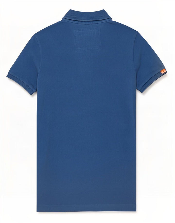 Męska koszulka polo Superdry, mała, niebieska, bawełniana