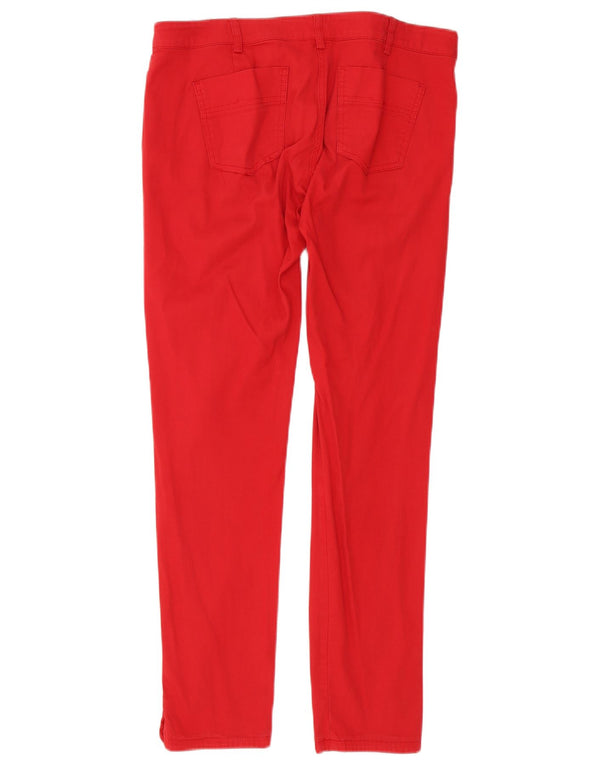 Damskie spodnie chino Max & Co. Slim Fit UK 12 Medium W32 L29 Czerwona bawełna