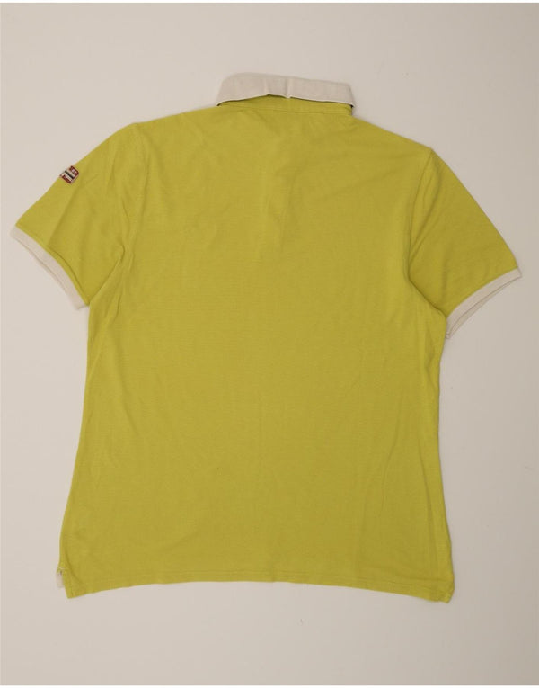 Męska koszulka polo do rugby Napapijri Geographic 2XL, żółta, bawełniana