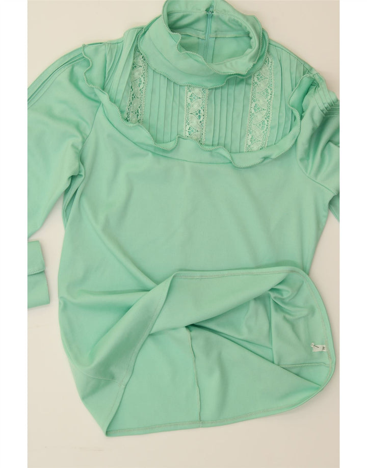 VINTAGE Womens Long Sleeve Blouse Top IT 46 Large Green Vintage Vintage and Second-Hand Vintage from Messina Hembry 