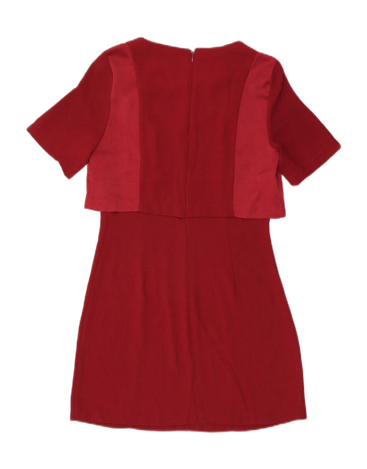 Damska sukienka typu shift Topshop UK 10, mała, czerwona, poliester