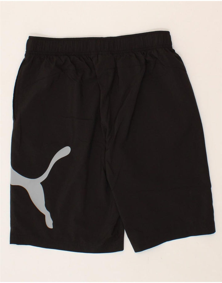 PUMA Mens Graphic Sport Shorts Medium Black Polyester Vintage Puma and Second-Hand Puma from Messina Hembry 