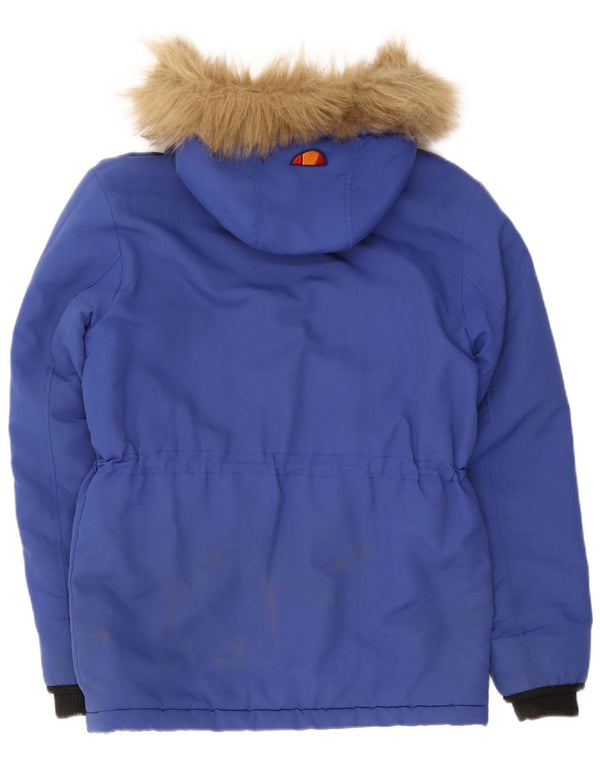 Męska kurtka wiatrówka z kapturem Ellesse UK 34 XS Niebieski nylon