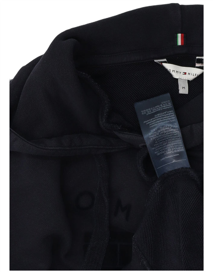 Damski sweter z kapturem i grafiką TOMMY HILFIGER UK 14, średni granatowy, bawełniany