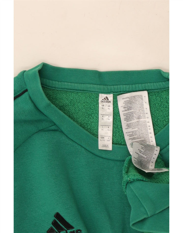 Bluza męska ADIDAS, sweter XL, turkusowa bawełna