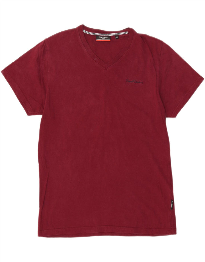 T-shirt damski PIERRE CARDIN Top UK 14 Średni bordowy bawełniany