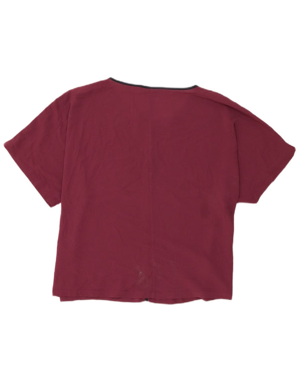 Marks & Spencer Damska bluzka o regularnym kroju UK 20 2XL Burgundowy poliester