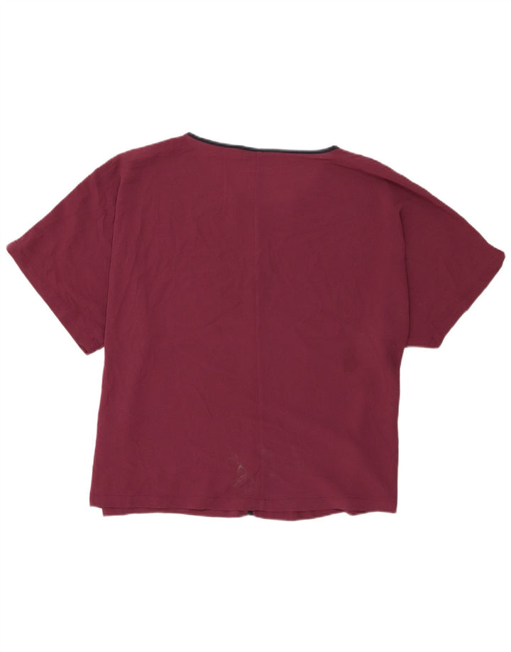 Marks & Spencer Damska bluzka o regularnym kroju UK 20 2XL Burgundowy poliester