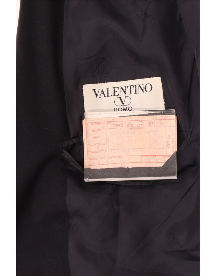 Valentino Męska marynarka zapinana na 2 guziki IT 52 XL Granatowa wełna