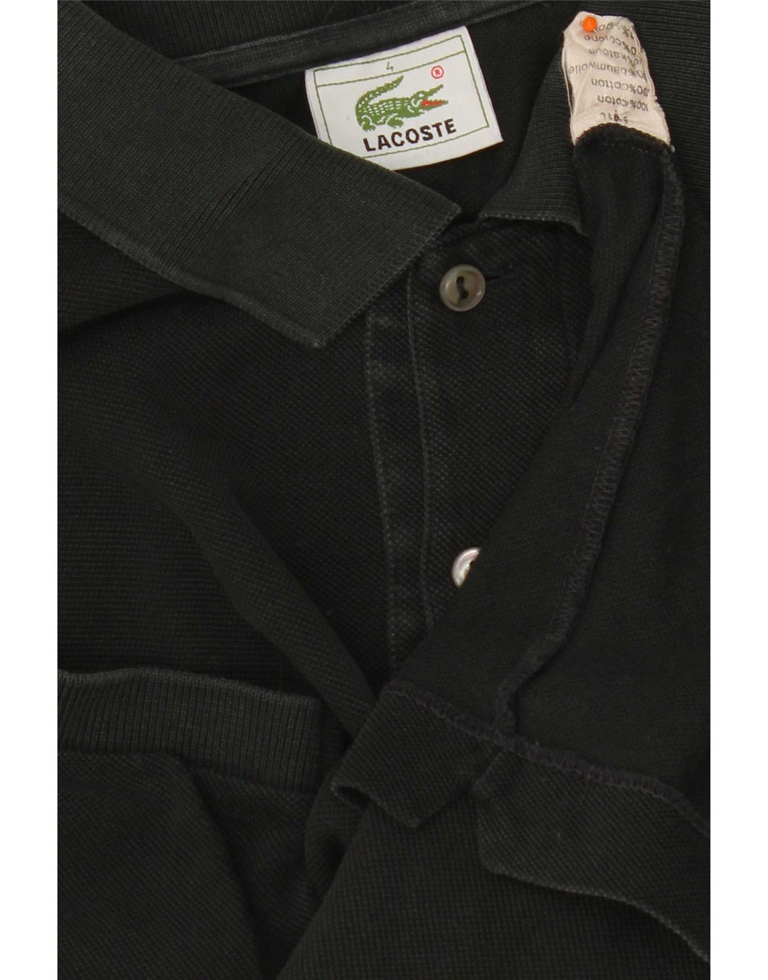 Męska koszulka polo Lacoste, rozmiar 4, średnia czarna, bawełniana