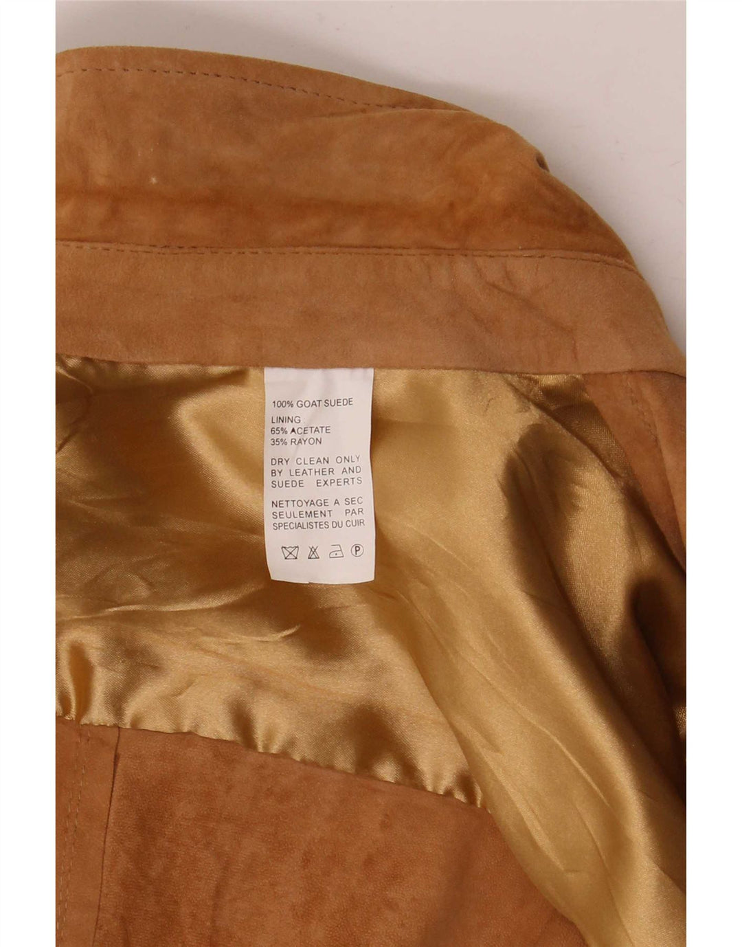 Zamszowa koszula męska w stylu vintage, duża, beżowa skóra