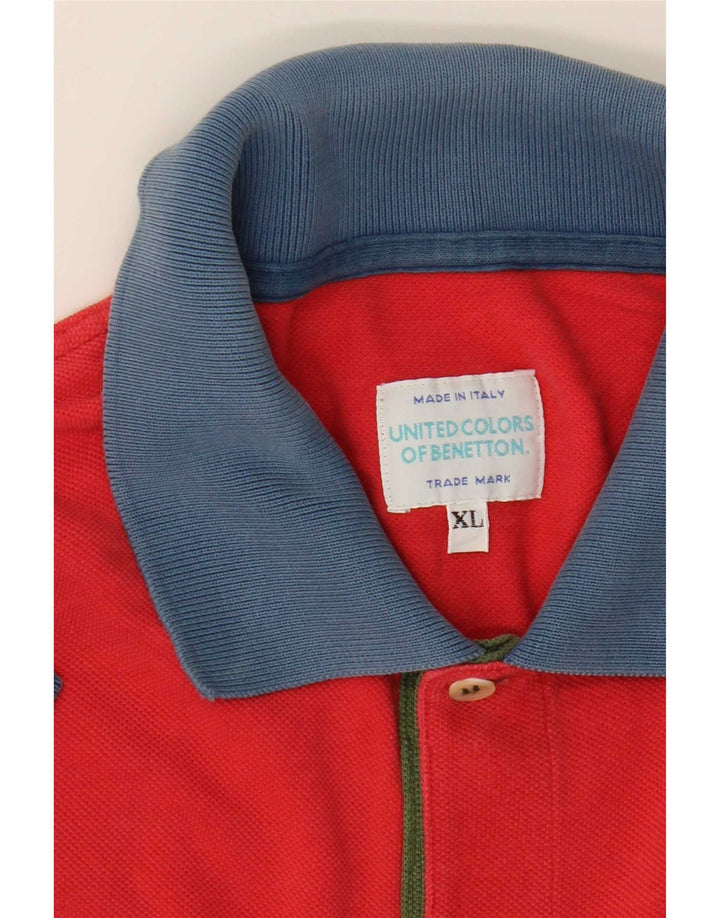 Męska koszulka polo Benetton XL w kolorze czerwonym
