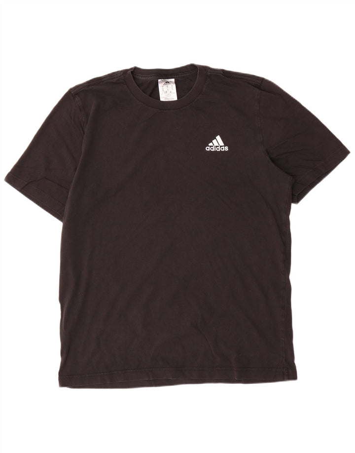 Adidas Męski T-shirt Top Średni Czarny Bawełniany