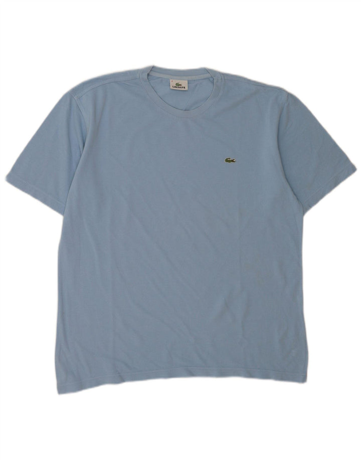 T-shirt męski Lacoste, rozmiar 4, średni niebieski, bawełniany
