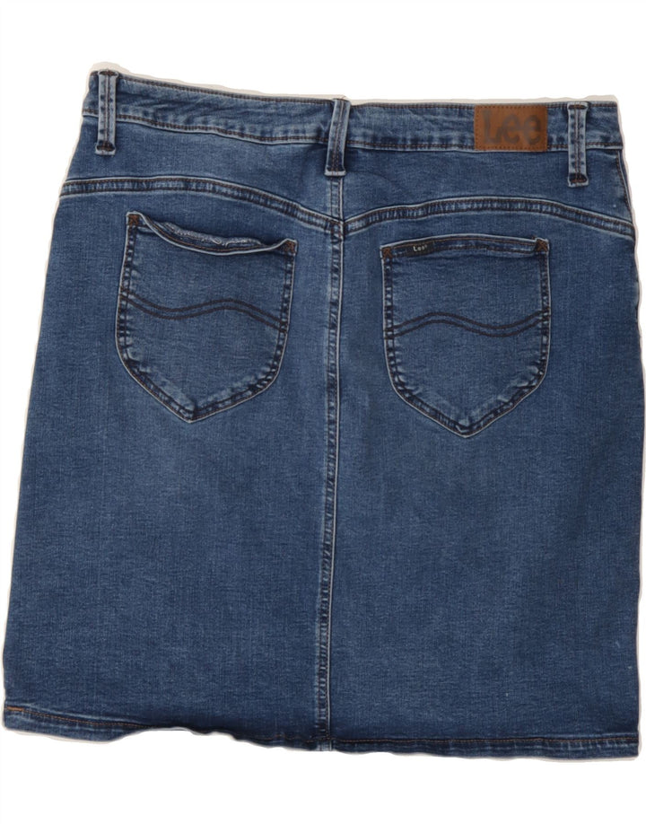 Womens Slim Fit Midrise Denim Skirt US 12 Large W33 Vintage Lee and Second-Hand Lee from Messina Hembry 