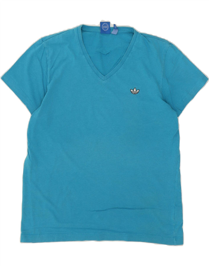 ADIDAS Mens T-Shirt Top Medium Blue Cotton Vintage Adidas and Second-Hand Adidas from Messina Hembry 