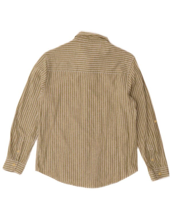 Koszula chłopięca Zara 11-12 lat, bawełniana w kolorze khaki w prążki