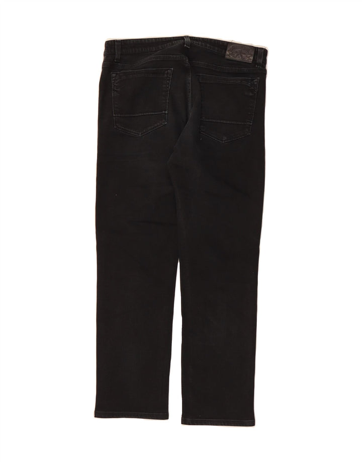 TRUSSARDI Mens Straight Jeans W32 L27 Black Cotton Vintage Trussardi and Second-Hand Trussardi from Messina Hembry 