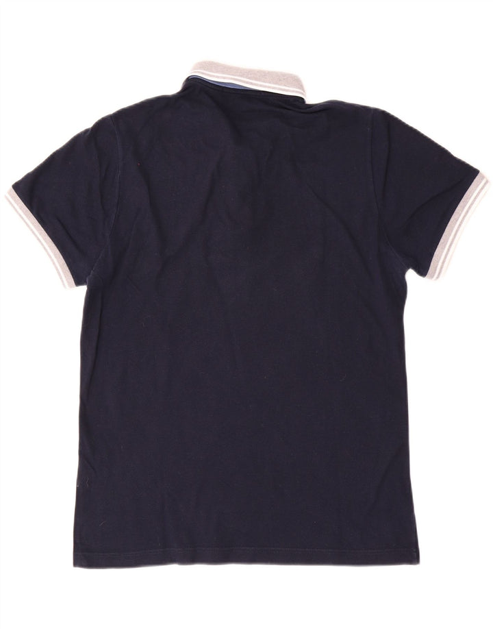 Męska koszulka polo Fred Perry, średnia, granatowa, bawełniana w bloki kolorów