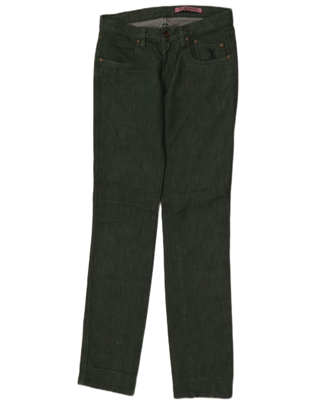 Jeansy damskie Jeckerson W28 L34 zielone