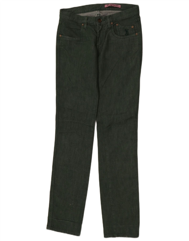 Jeansy damskie Jeckerson W28 L34 zielone