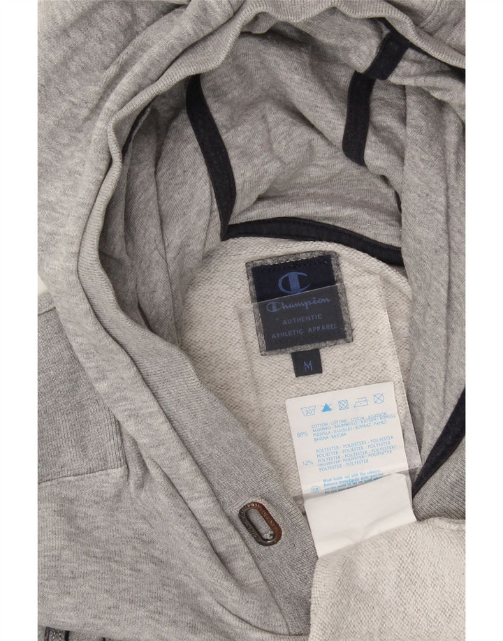 CHAMPION Womens Hoodie Jumper UK 14 Medium Grey Cotton Vintage Champion and Second-Hand Champion from Messina Hembry 