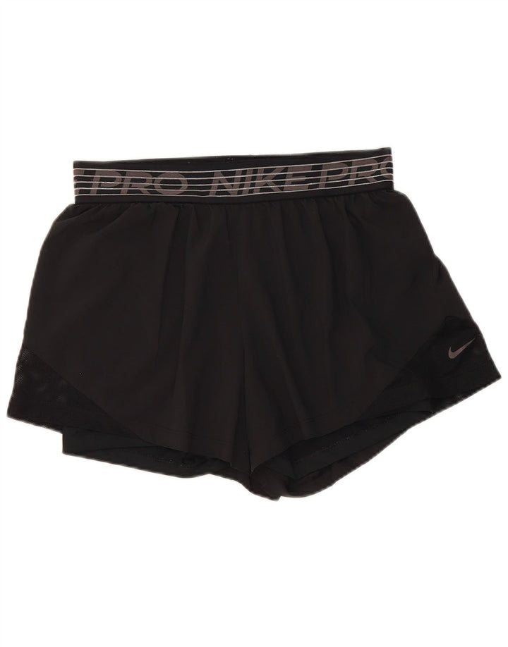 Damskie spodenki sportowe Nike Dri Fit Graphic UK 12, średni czarny poliester