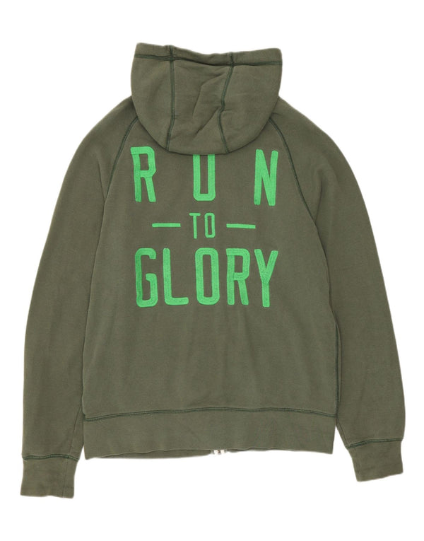 Męski sweter z kapturem i zamkiem błyskawicznym Nike, bawełna w kolorze khaki