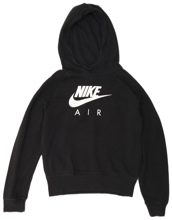 Damski sweter z kapturem Nike Graphic UK 10, mały, czarny, bawełniany