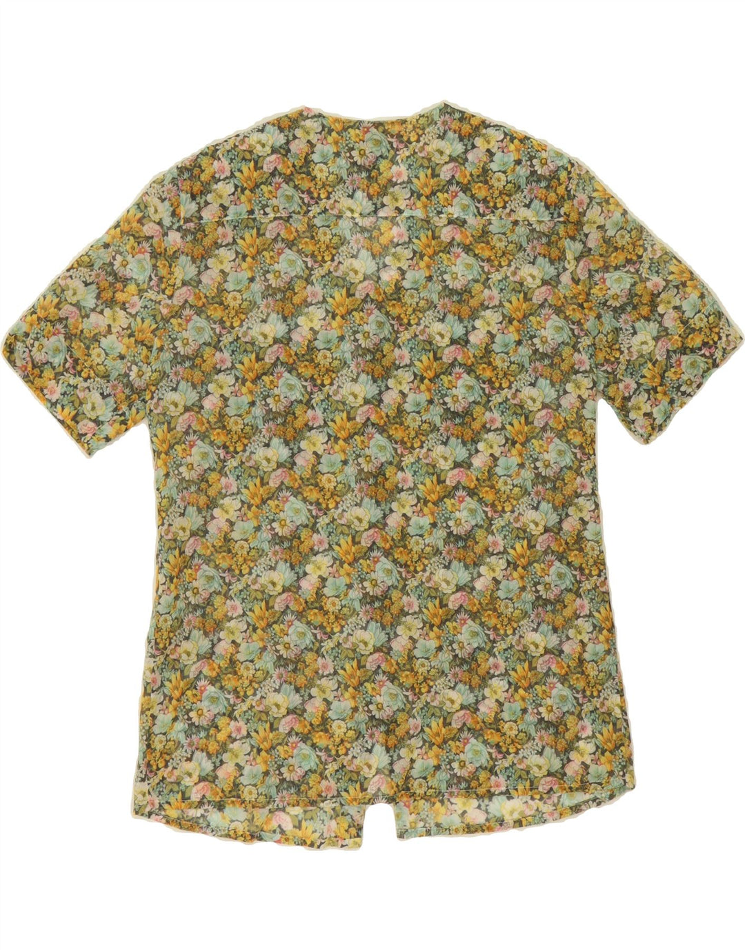 VINTAGE Womens Short Sleeve Shirt Blouse EU 38 Medium Multicoloured Floral Vintage Vintage and Second-Hand Vintage from Messina Hembry 
