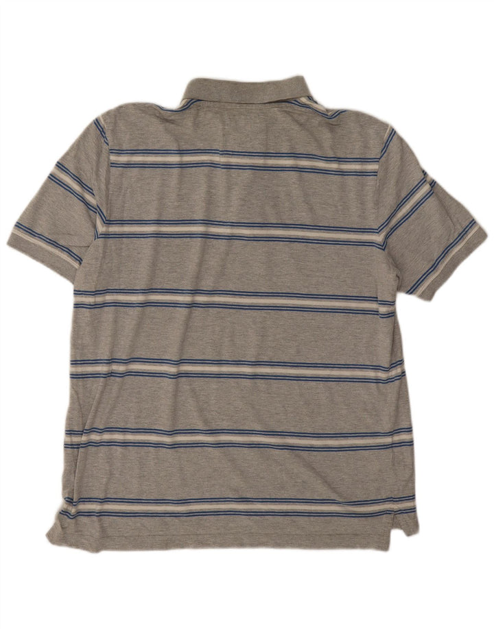 Crew Clothing Męska koszulka polo Średnio szara, bawełniana w paski