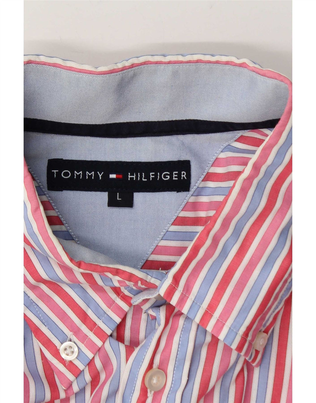 Męska koszula z krótkim rękawem Tommy Hilfiger w duże czerwone prążki