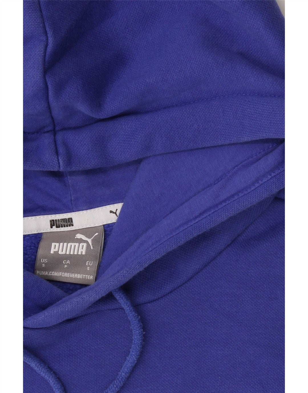 PUMA Mens Graphic Hoodie Jumper Small Blue Cotton Vintage Puma and Second-Hand Puma from Messina Hembry 