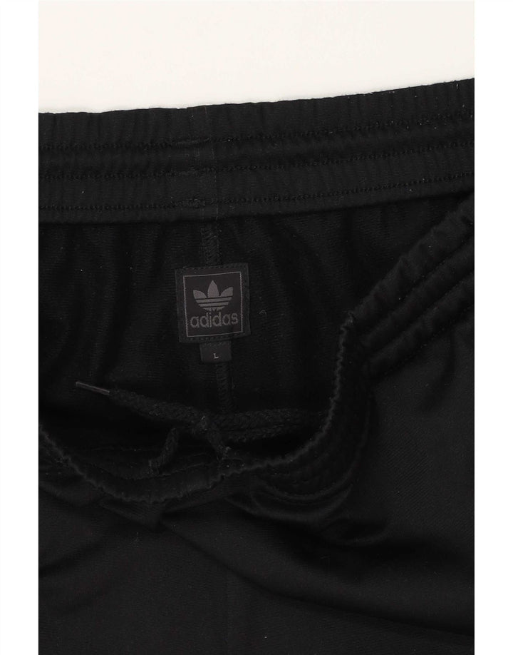 Męskie spodnie dresowe Adidas, duże, czarne, poliestrowe