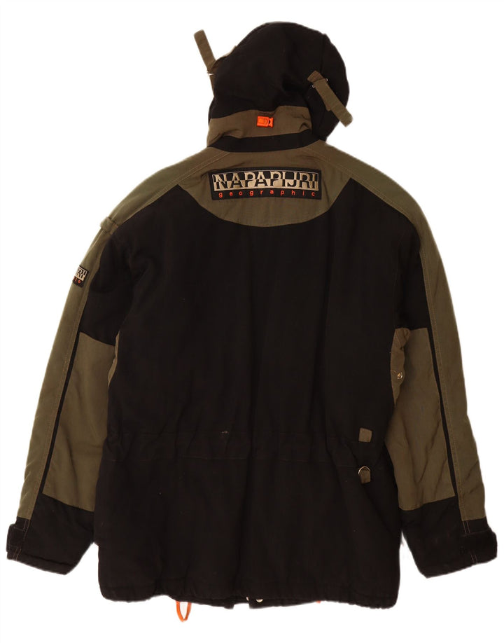 Męska kurtka wiatrówka NAPAPIJRI z kapturem UK 38, średni czarny poliamid
