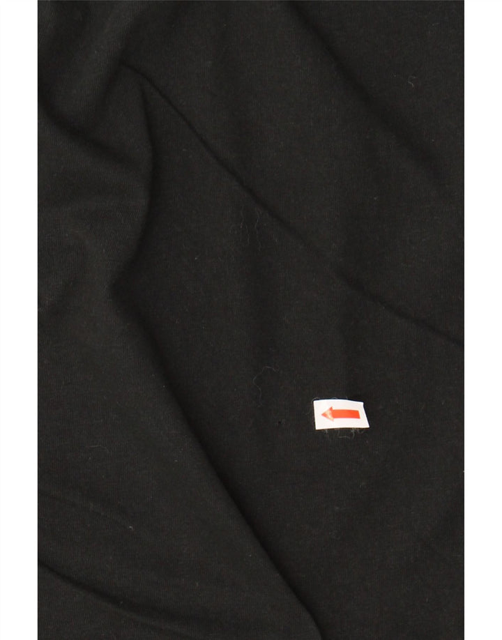 KAPPA Mens Graphic T-Shirt Top Small Black Cotton