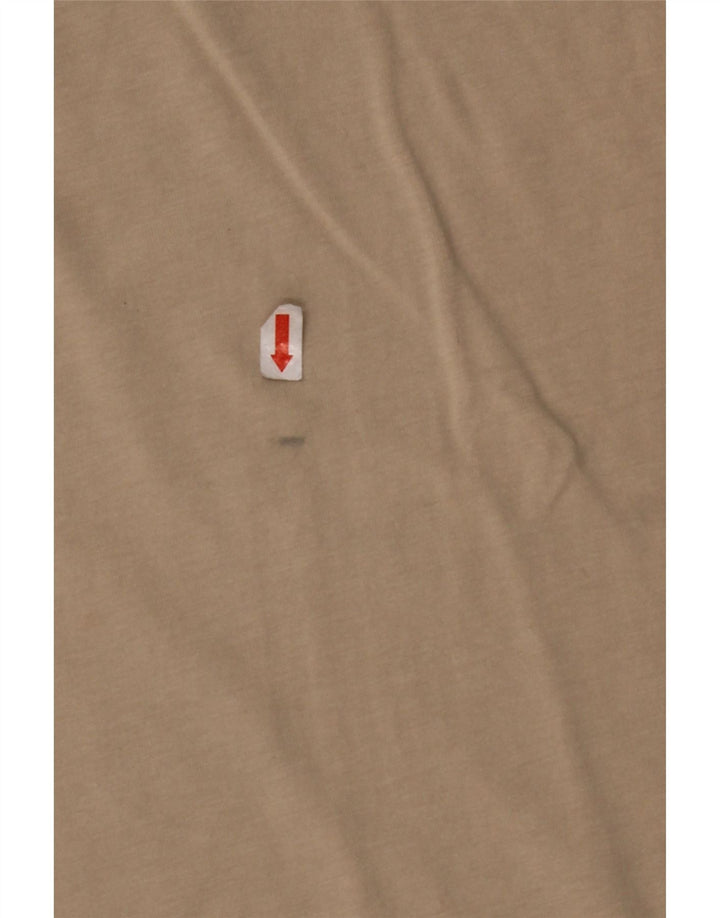 T-shirt damski PUMA Top UK 10 Small, beżowy, bawełniany