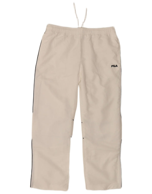Damskie spodnie dresowe Fila UK 10 Small, białe, poliestrowe