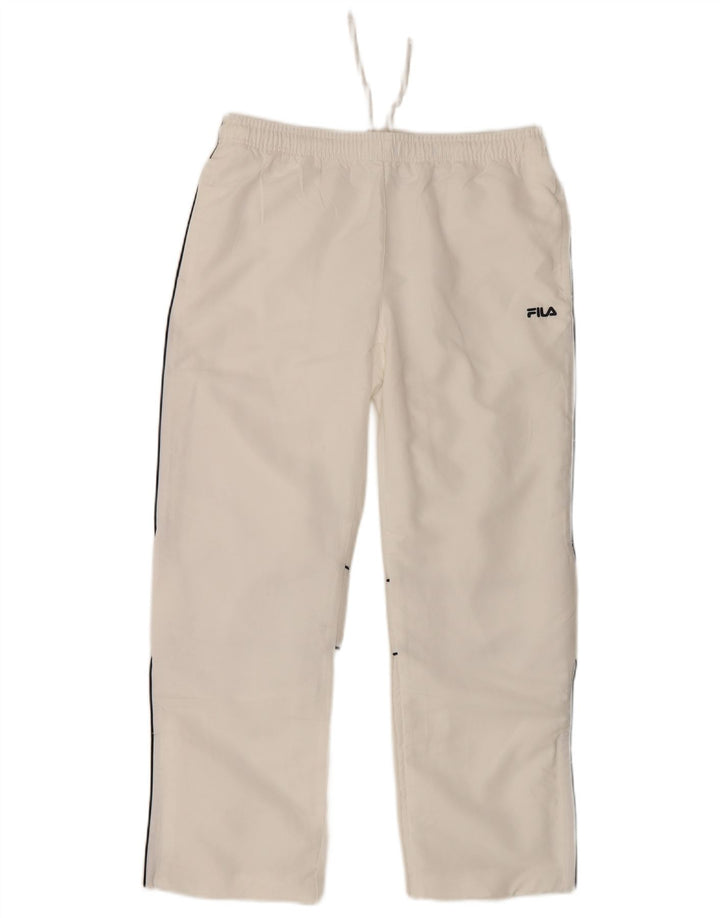 Damskie spodnie dresowe Fila UK 10 Small, białe, poliestrowe
