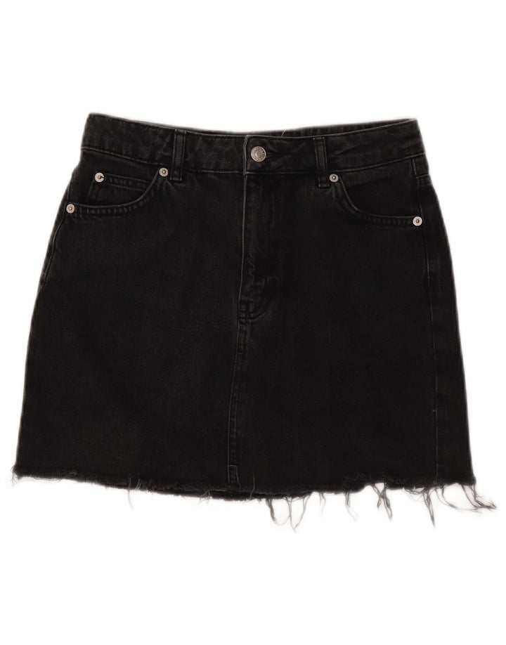 Damska spódnica dżinsowa Topshop UK 8 Small W28 Czarna bawełna