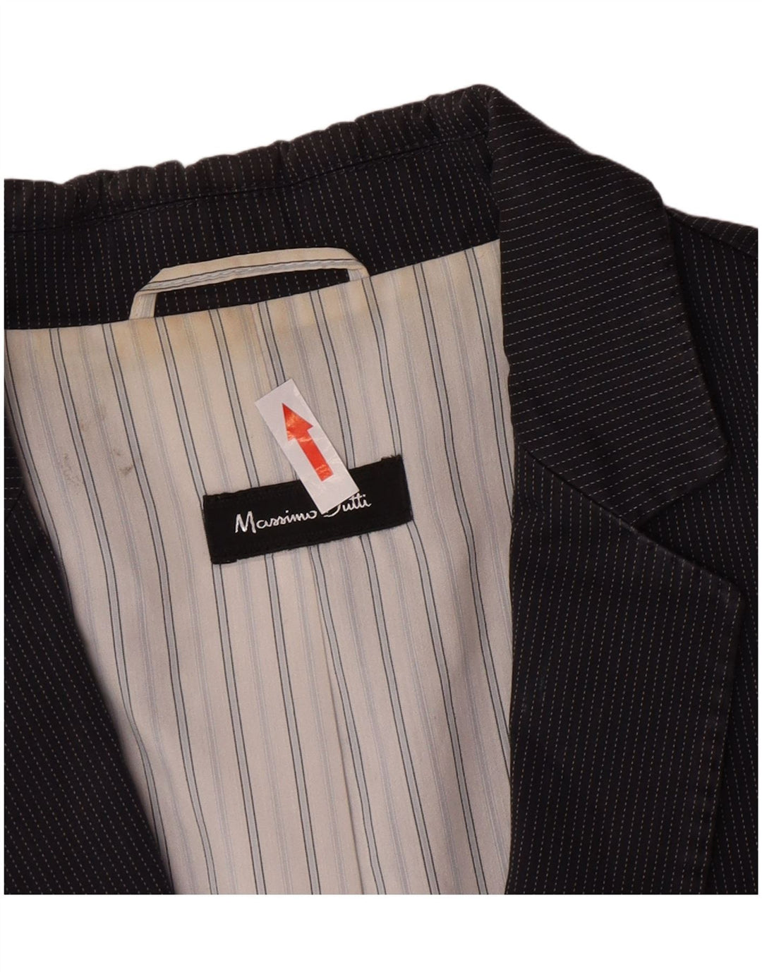Damska marynarka Massimo Dutti zapinana na 1 guzik EU 44 XL, granatowa, w prążki
