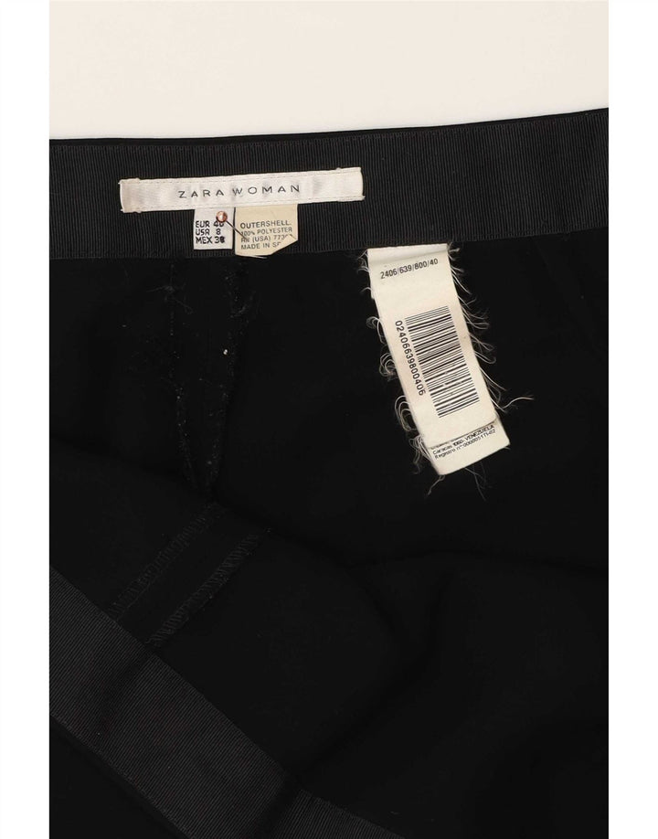 Damskie proste spodnie Zara EU 40 Medium W30 L35 Czarny poliester