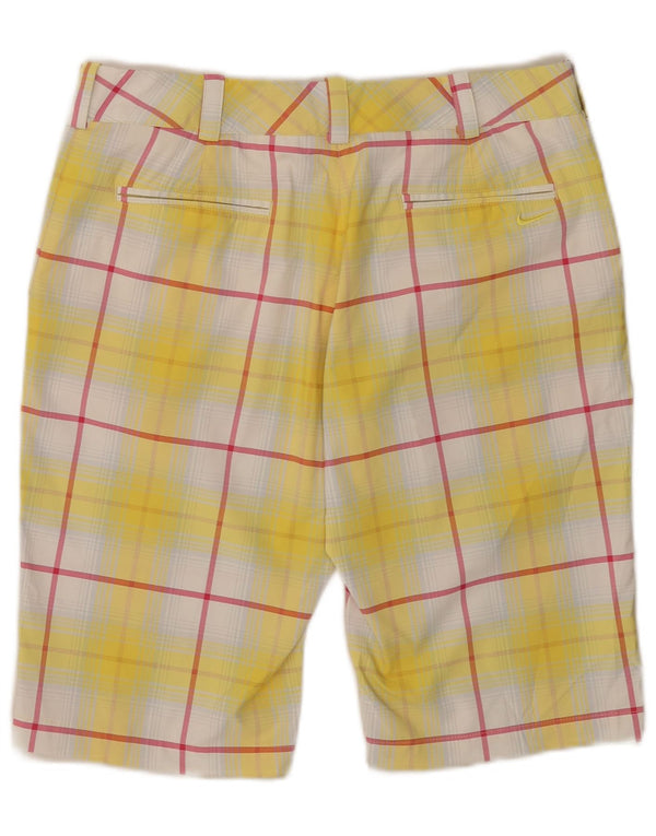 Damskie spodenki golfowe Nike Dri Fit UK 12 Medium W32 w żółtą kratę