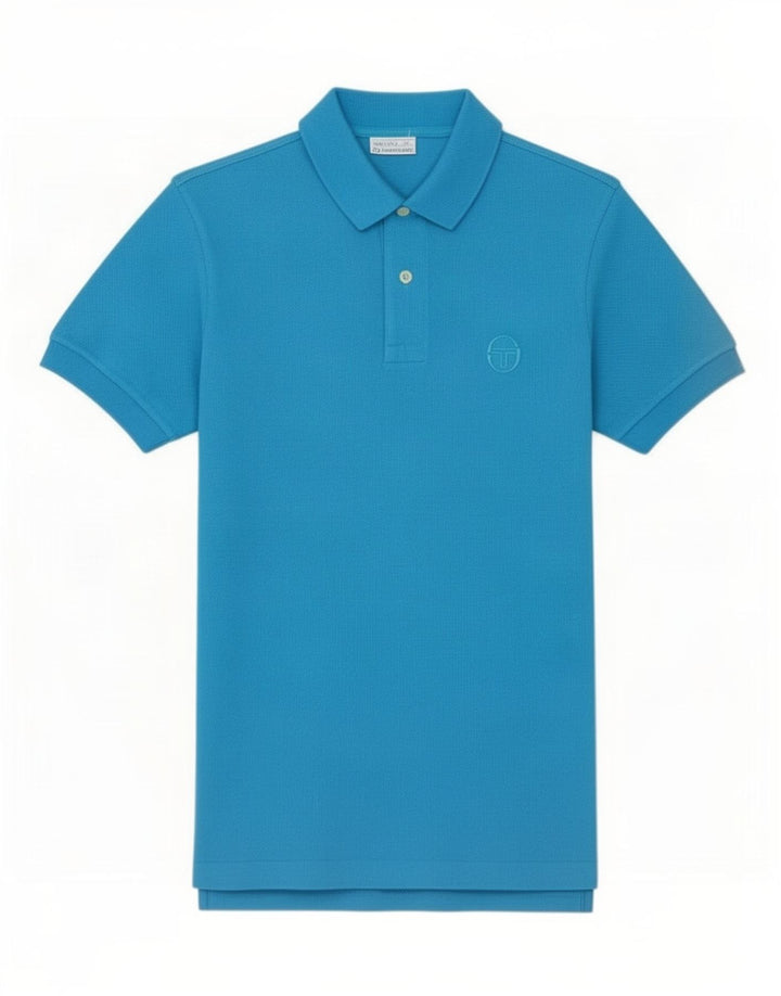 Męska koszulka polo Sergio Tacchini, mała, niebieska, bawełniana