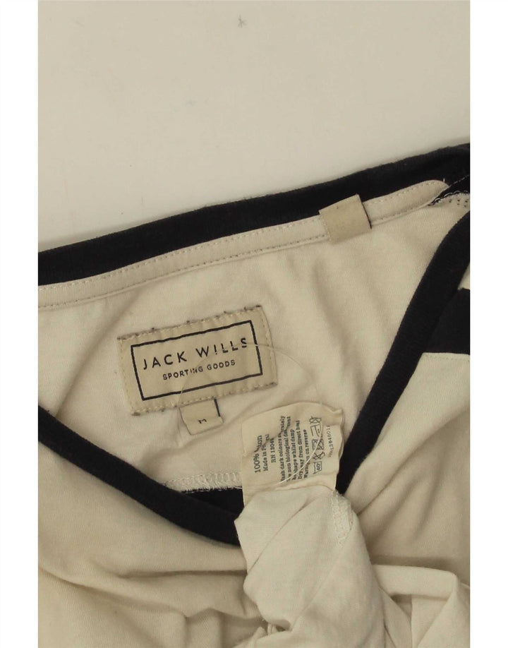 Męska koszulka z grafiką Jack Wills, bawełniana koszulka w kolorze średniej bieli