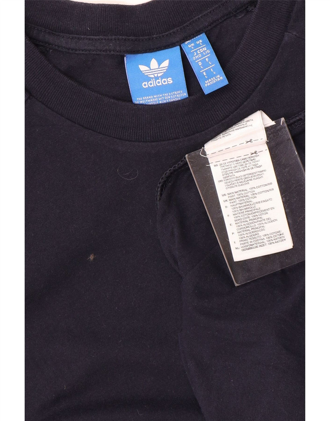 Adidas Męski T-Shirt Top Duży Granatowy Bawełniany