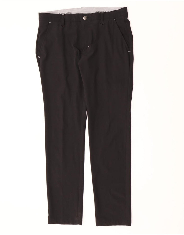 Męskie spodnie Chino Adidas Slim W32 L32 Czarny poliester